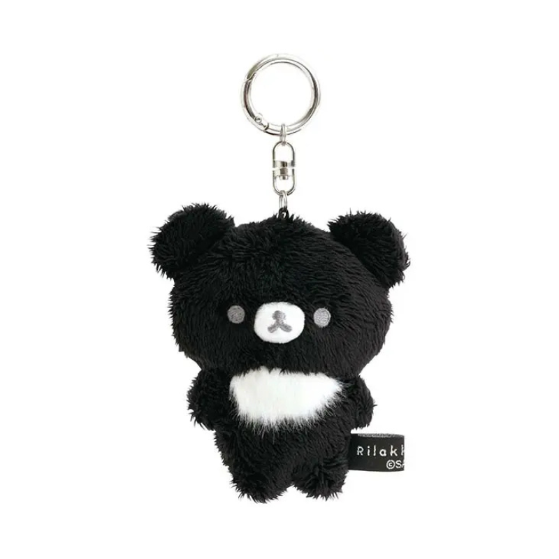 SAN-X RILAKKUMA Chairoikoguma Hanging Plush Basic Rilakkuma Monochrome Keychain