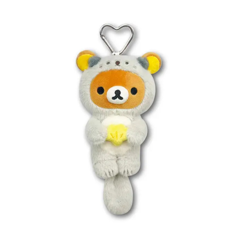 SAN-X RILAKKUMA Dararakko Mascot Pouch Keychain (Grey)