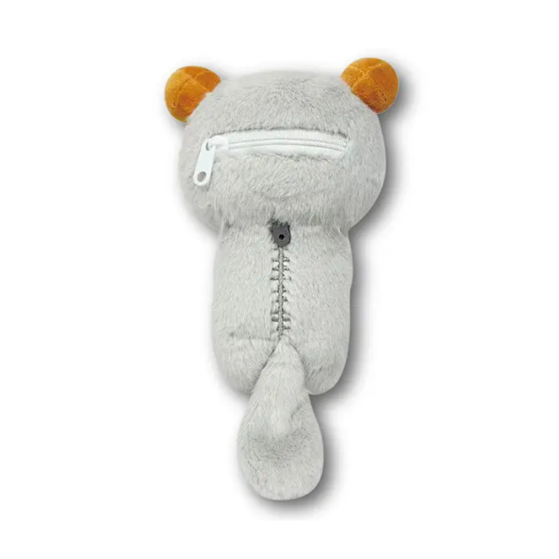 SAN-X RILAKKUMA Dararakko Mascot Pouch Keychain (Grey)