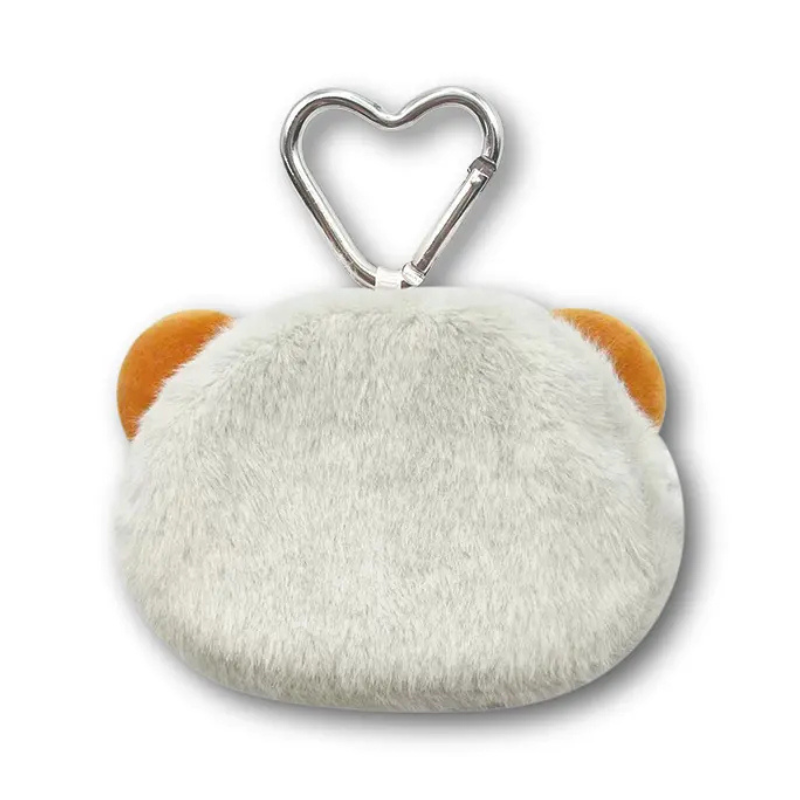 SAN-X RILAKKUMA Dararakko Mini Face Pouch Keychain (Grey)