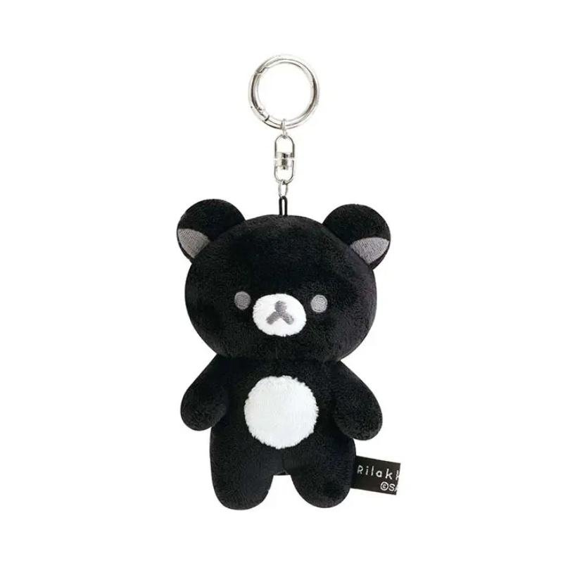 SAN-X RILAKKUMA Hanging Plush Basic Rilakkuma Monochrome Keychain
