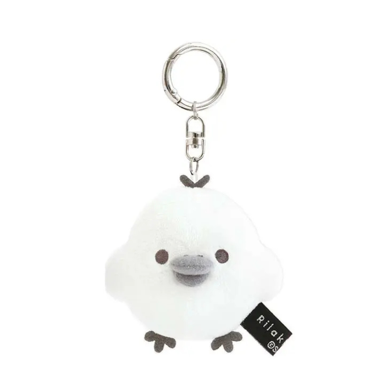 SAN-X RILAKKUMA Kiiroitori Hanging Plush Basic Rilakkuma Monochrome Keychain