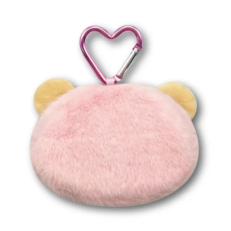SAN-X RILAKKUMA Korilakkuma Dararakko Mini Face Pouch Keychain (Pink)