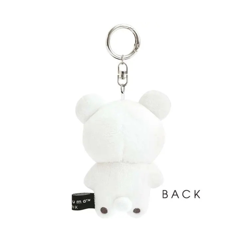 SAN-X RILAKKUMA Korilakkuma Hanging Plush Basic Rilakkuma Monochrome Keychain