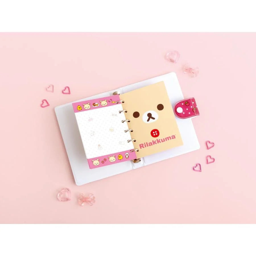 SAN-X RILAKKUMA Korilakkuma Squishy 6-Ring Sticker Binder