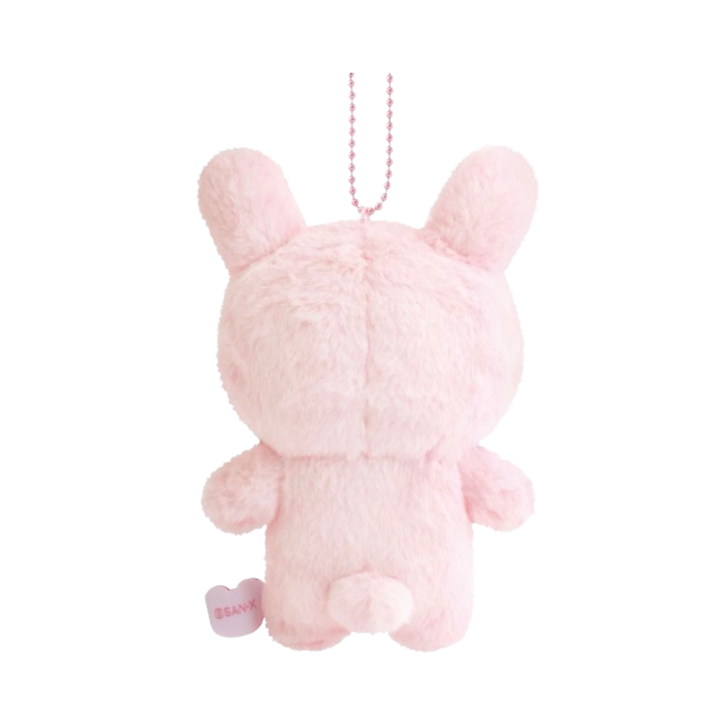 SAN-X RILAKKUMA Lots of Korilakkuma Series Mascot Holder Keychain (Pink Bunny)