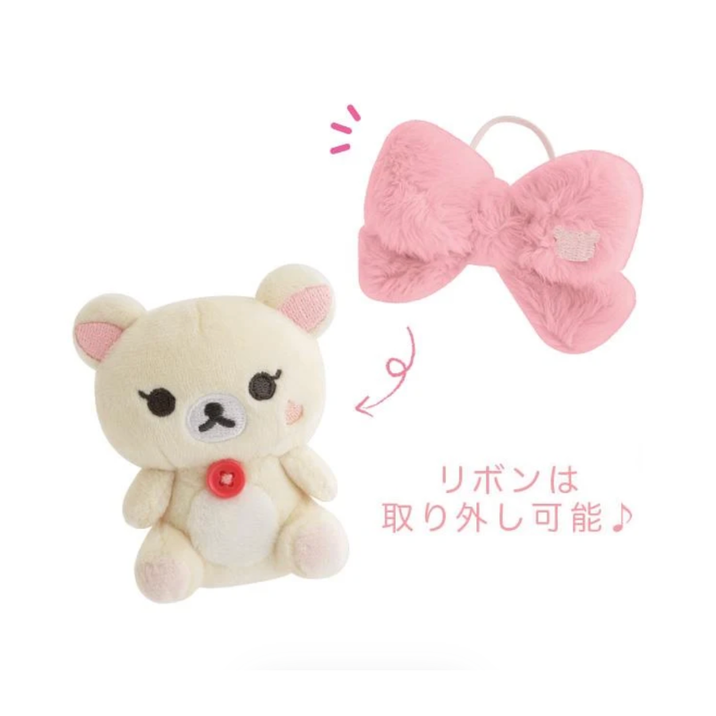 SAN-X RILAKKUMA Makeup Korilakkuma Mirror & Ribbon Plush Doll Set