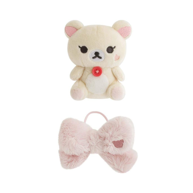 SAN-X RILAKKUMA Makeup Korilakkuma Mirror & Ribbon Plush Doll Set