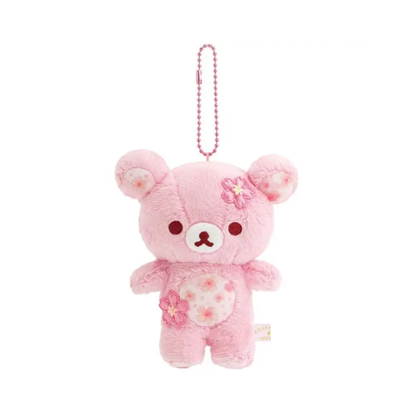 SAN-X RILAKKUMA Rilakkuma Sakura Cherry Blossom Mascot Holder Keychain
