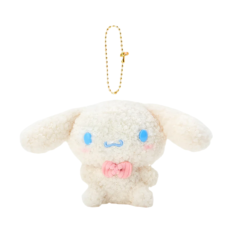 SANRIO Cinnamoroll Pink Bow Furry Mascot Holder Keychain-My Store-YORE STORE
