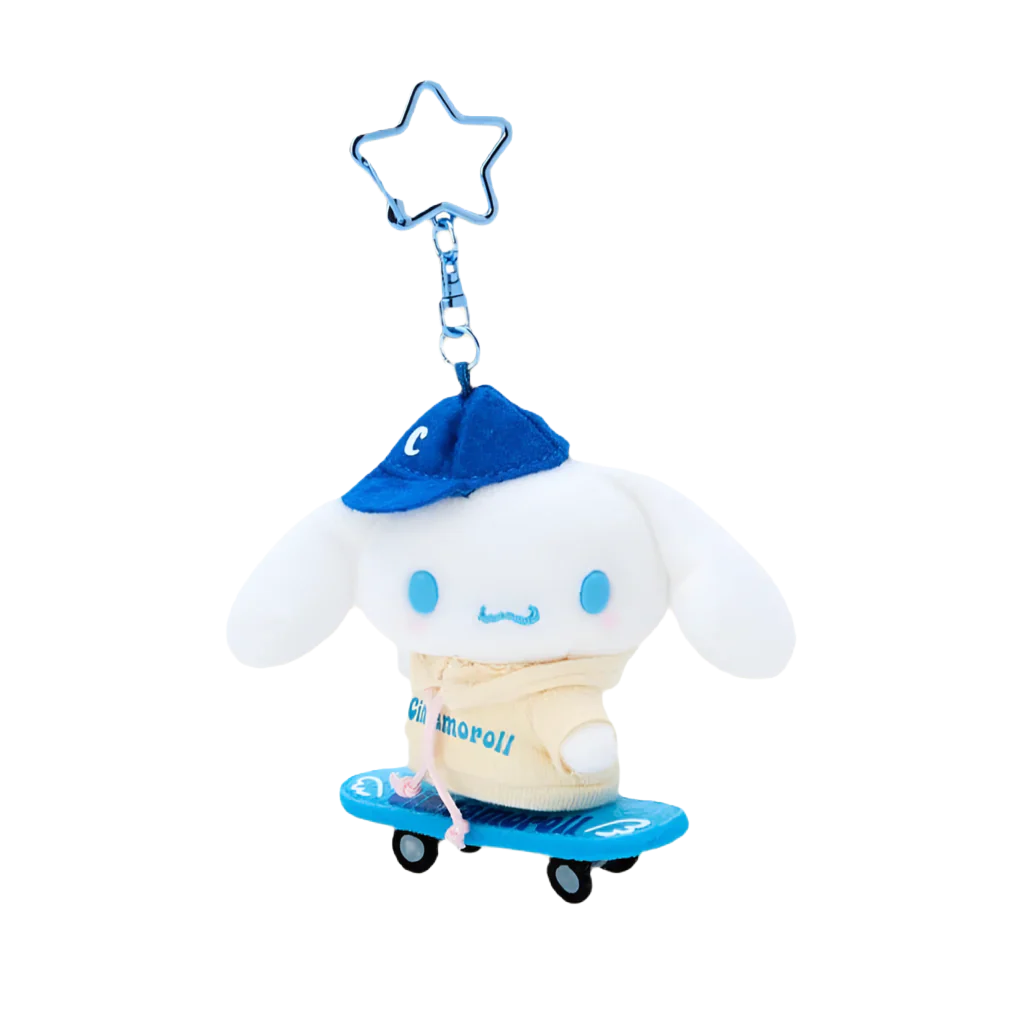 SANRIO Cinnamoroll Skateboard Mascot Holder Keychain-My Store-YORE STORE