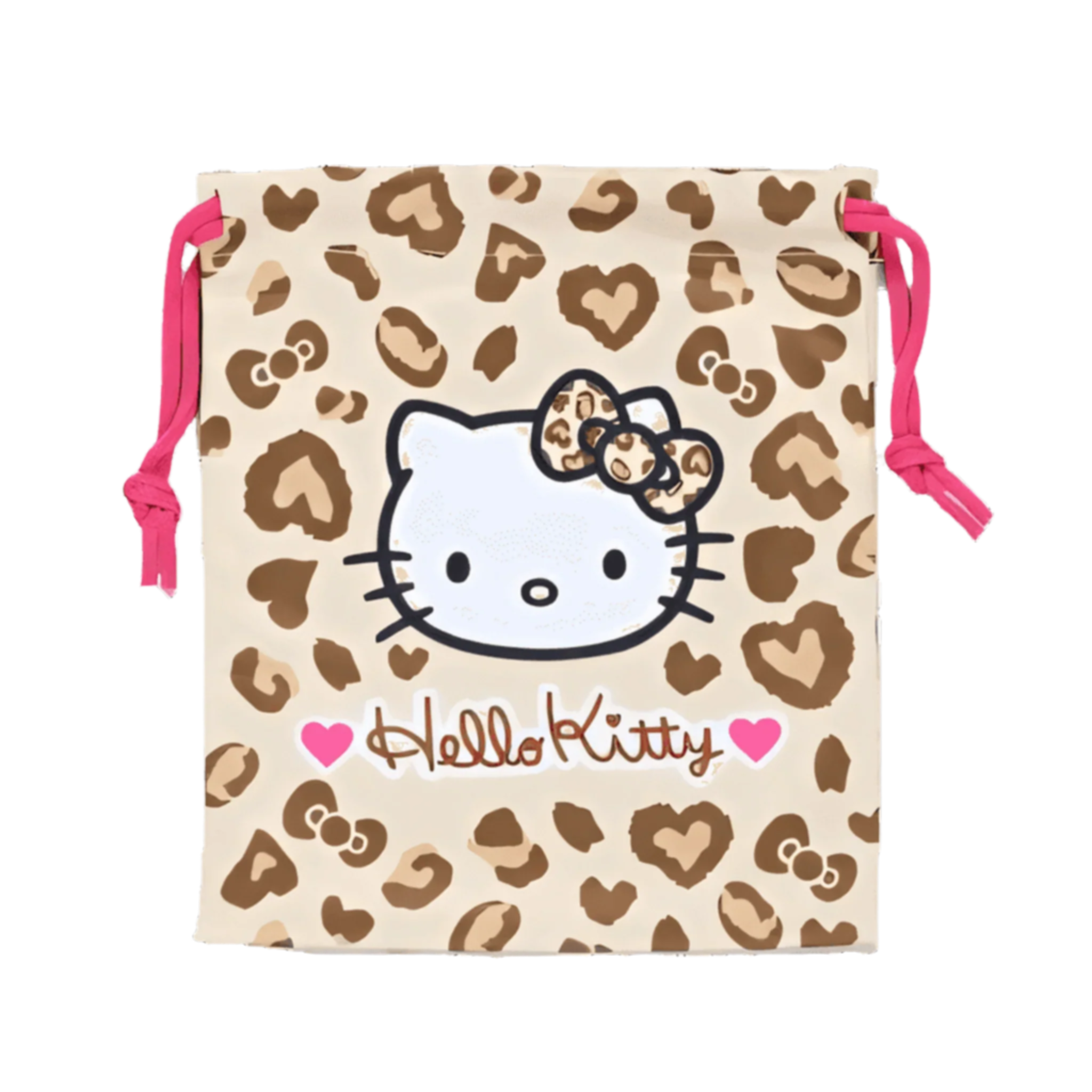 SANRIO x Kiddyland Gogo Gal Hello Kitty Draw String Bag Leopard-My Store-YORE STORE