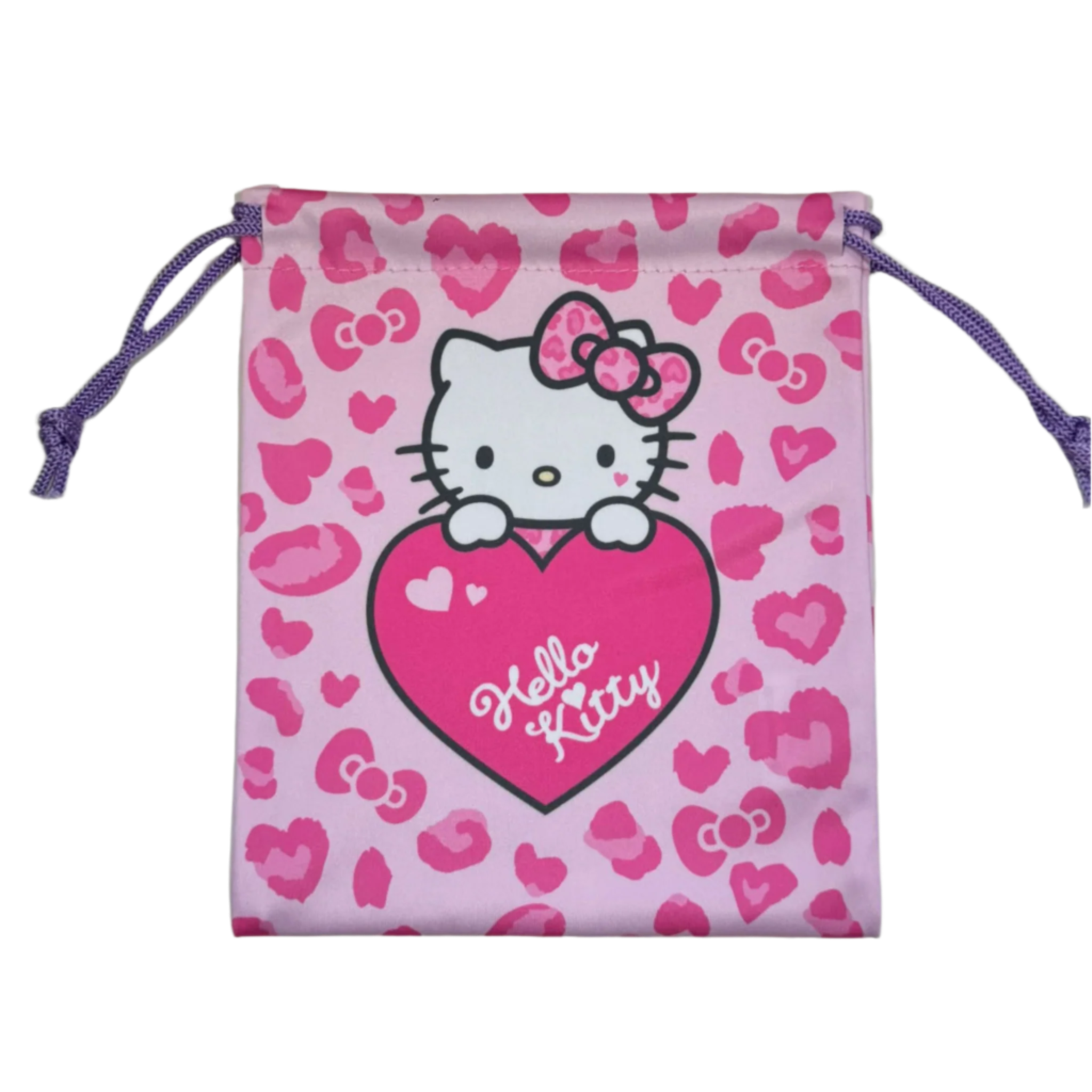 SANRIO x Kiddyland Gogo Gal Hello Kitty Draw String Bag Pink Leopard-My Store-YORE STORE