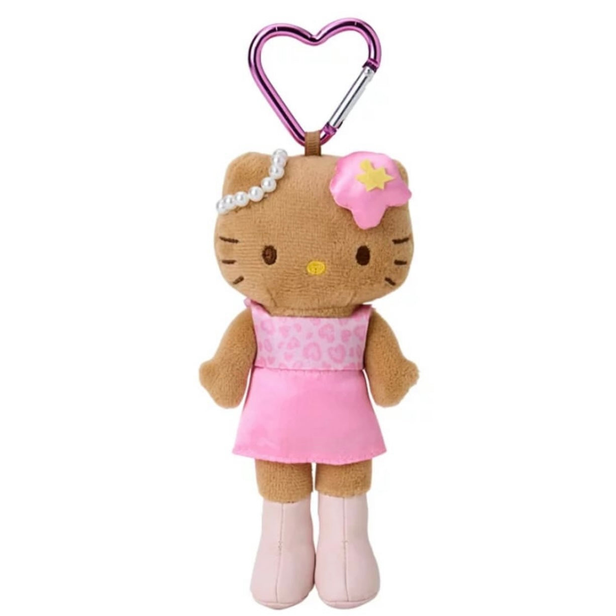 SANRIO x Kiddyland Gogo Gal Hello Kitty Tanned Long Leg Pink Mascot Holder Keychain-My Store-YORE STORE