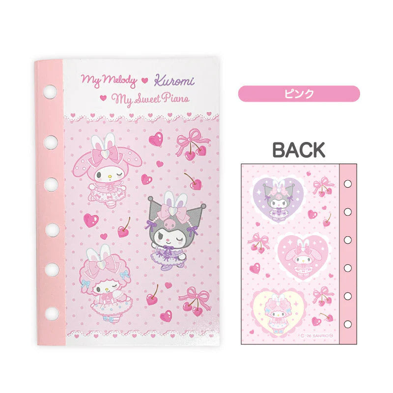 SANRIO Bunnies Ballerina 6-Ring Sticker Binder Refill