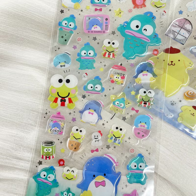 SANRIO Characters Clear Candy Seal Sticker
