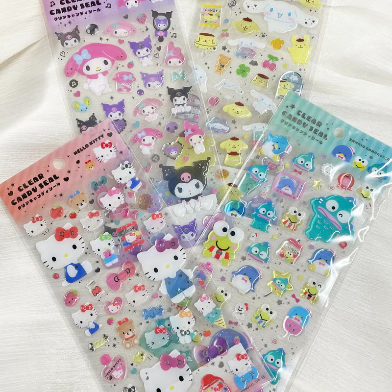 SANRIO Characters Clear Candy Seal Sticker
