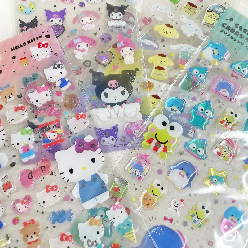 SANRIO Characters Clear Candy Seal Sticker