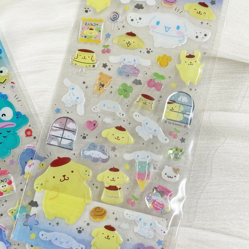 SANRIO Characters Clear Candy Seal Sticker