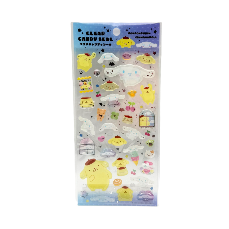 SANRIO Characters Clear Candy Seal Sticker