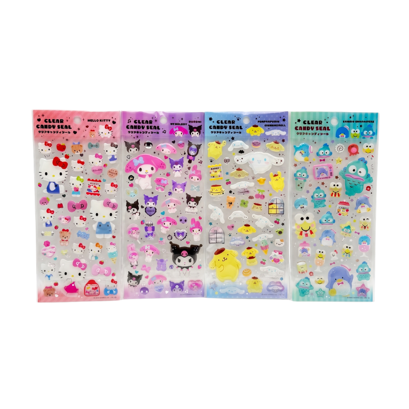 SANRIO Characters Clear Candy Seal Sticker