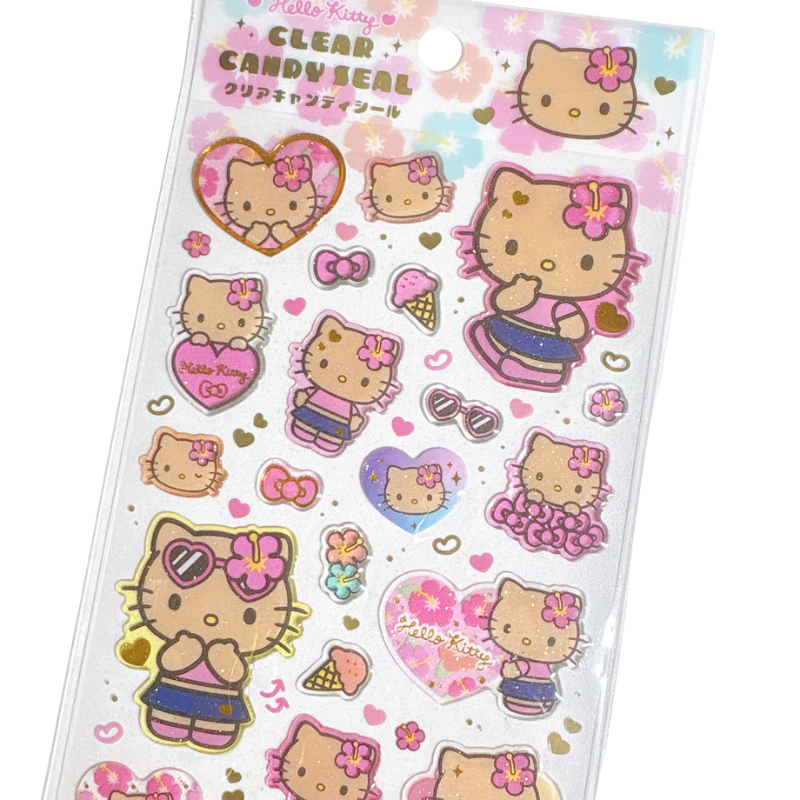 SANRIO Characters Tanned Clear Candy Seal Sticker