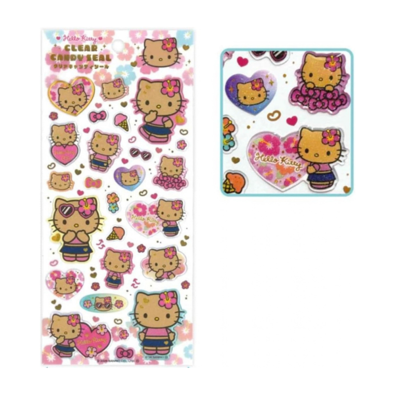 SANRIO Characters Tanned Clear Candy Seal Sticker
