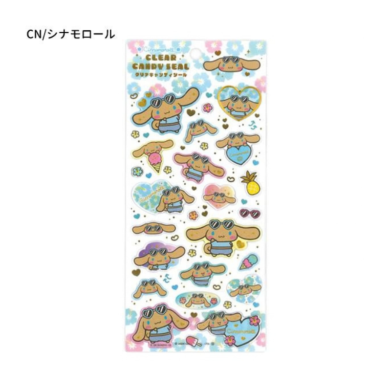SANRIO Characters Tanned Clear Candy Seal Sticker