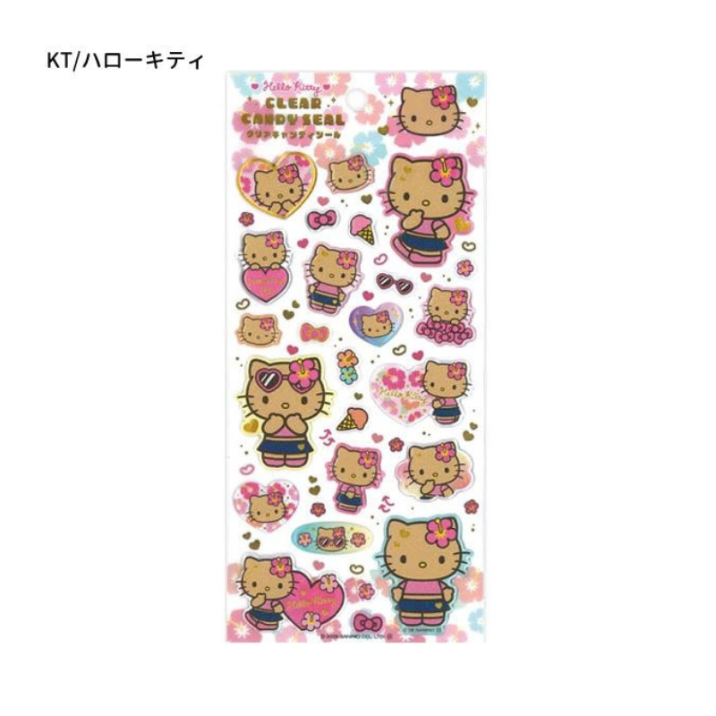 SANRIO Characters Tanned Clear Candy Seal Sticker