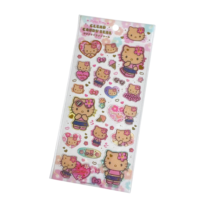 SANRIO Characters Tanned Clear Candy Seal Sticker