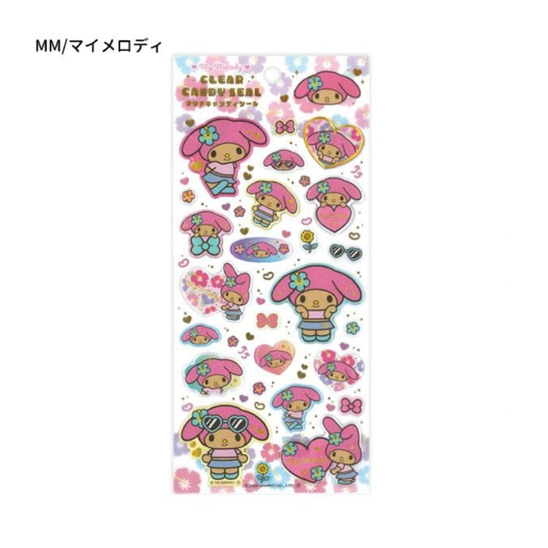 SANRIO Characters Tanned Clear Candy Seal Sticker