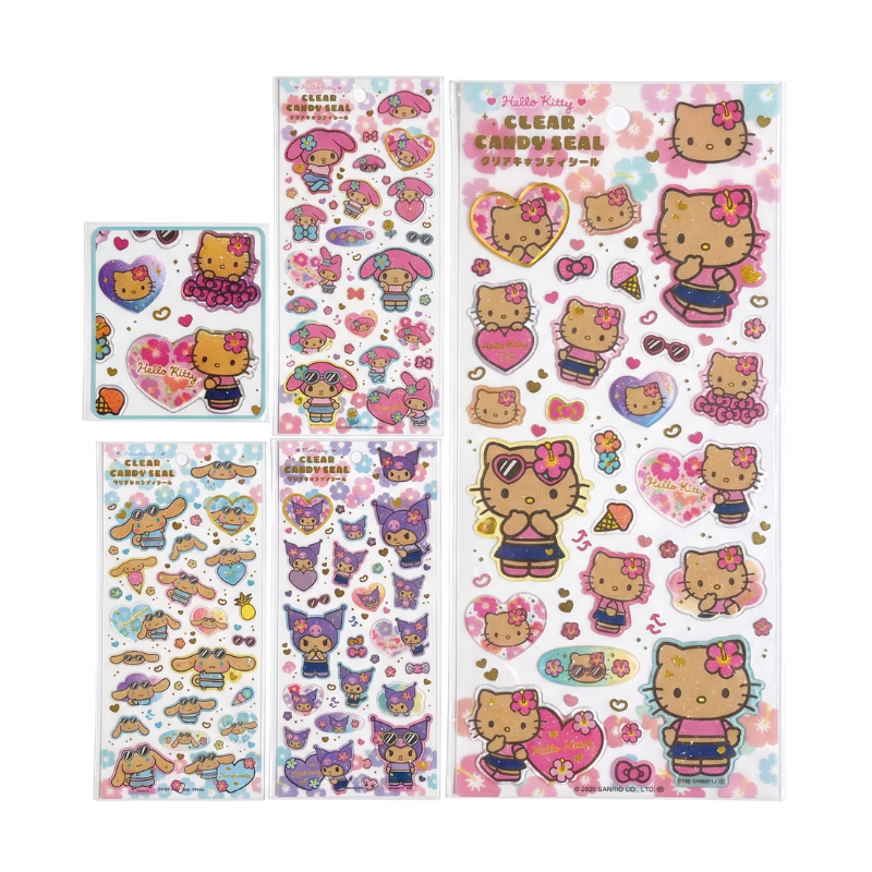 SANRIO Characters Tanned Clear Candy Seal Sticker