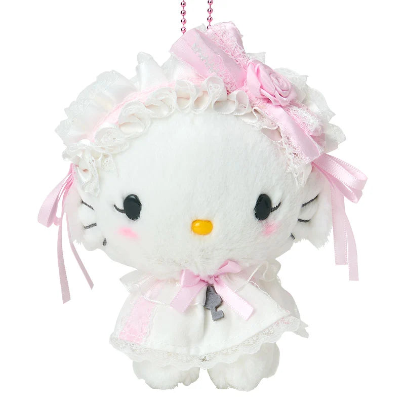 SANRIO Charmmy Kitty White Frill Mascot Holder Keychain