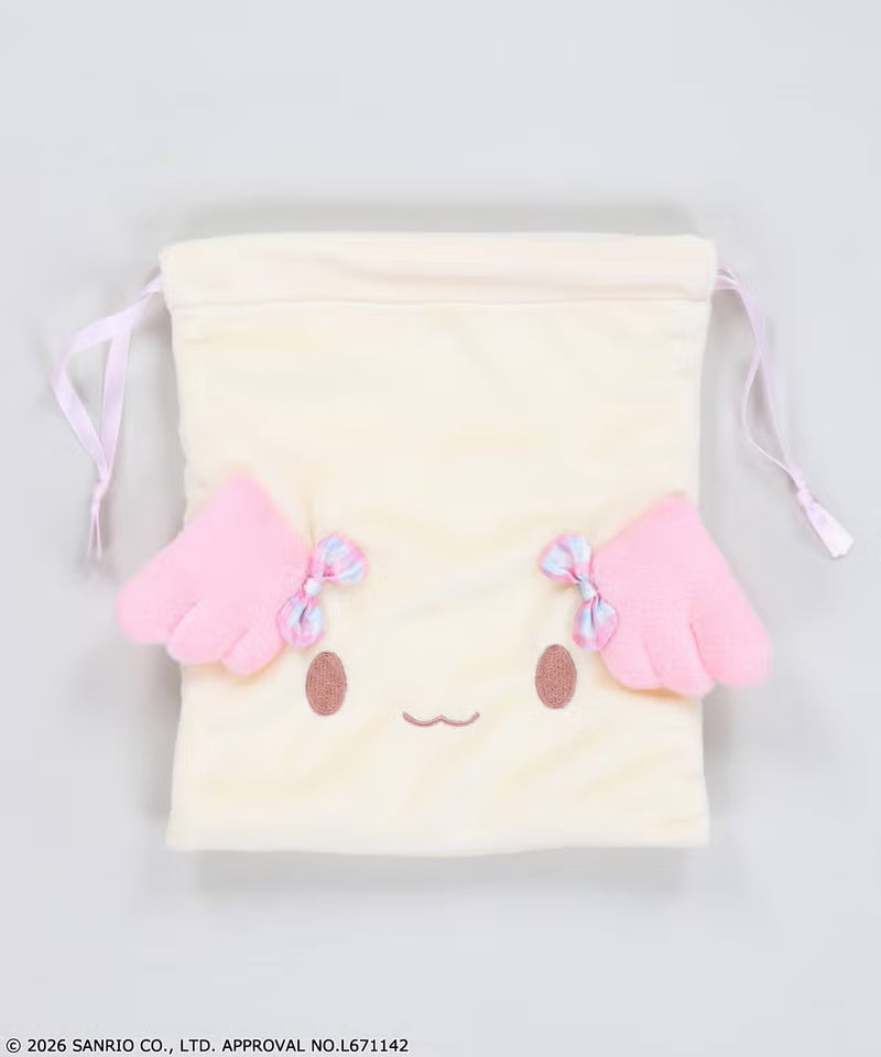 SANRIO Cinnamo Angels Face Drawstring Bag (Azuki)