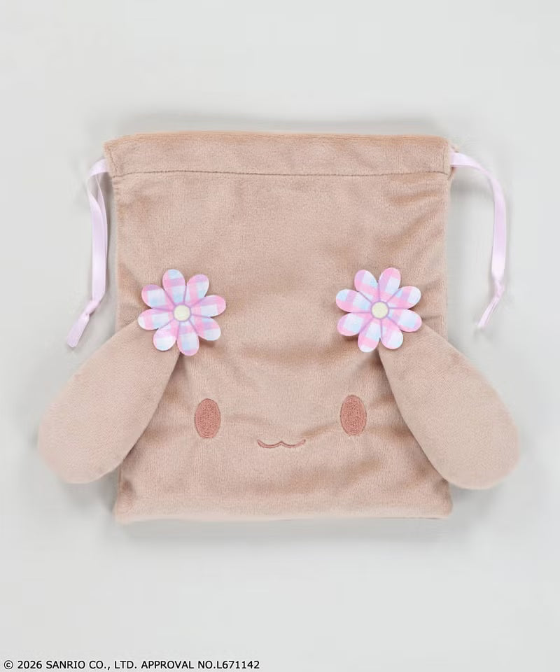 SANRIO Cinnamo Angels Face Drawstring Bag (Mocha)
