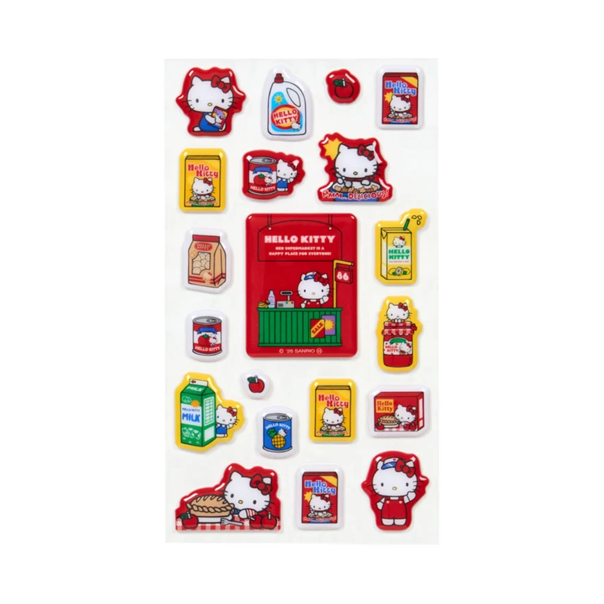SANRIO Hello Kitty Supermarket Puffy Sticker