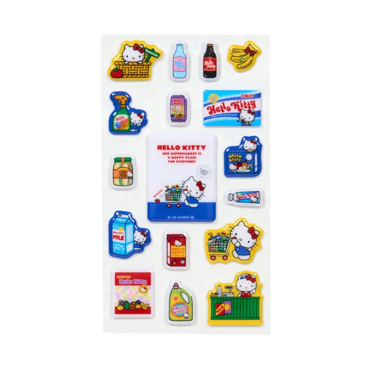SANRIO Hello Kitty Supermarket Puffy Sticker
