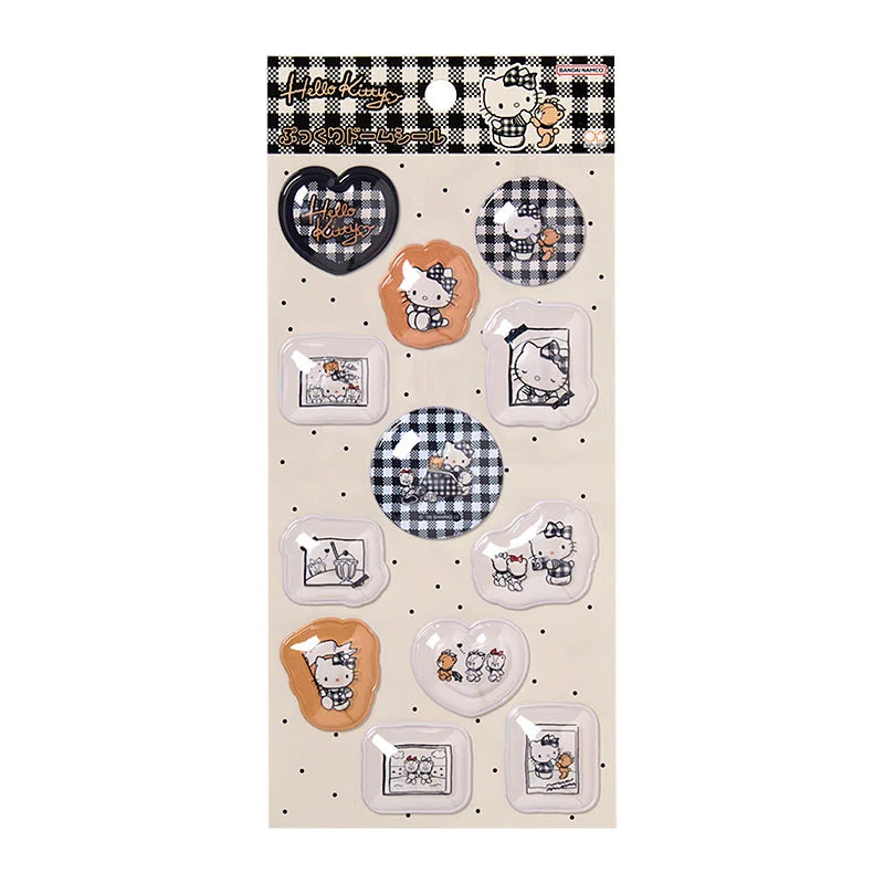 SANRIO Hello Kitty & Tiny Chum Puffy Dome Sticker (Black)