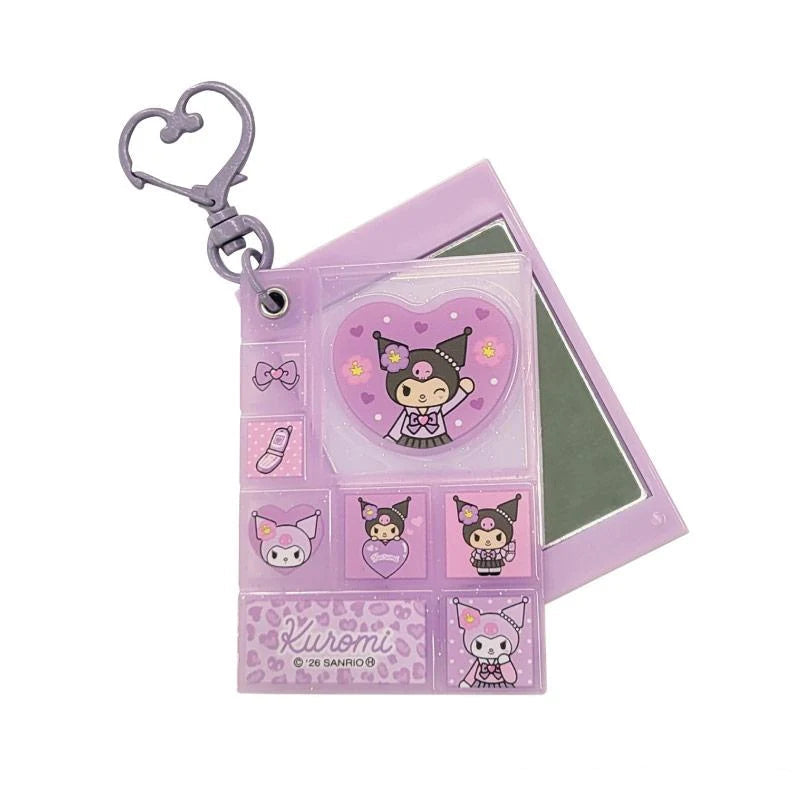 SANRIO Kuromi Style Up Long Leg Tile Sticker Style Slide Mirror Acrylic Keychain