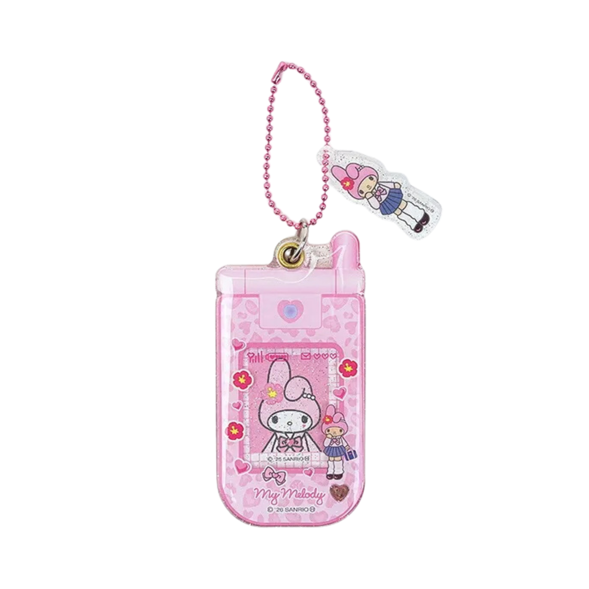 SANRIO My Melody Style Up Long Leg Flip Phone Acrylic Keychain
