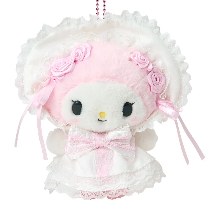 SANRIO My Melody White Frill Mascot Holder Keychain