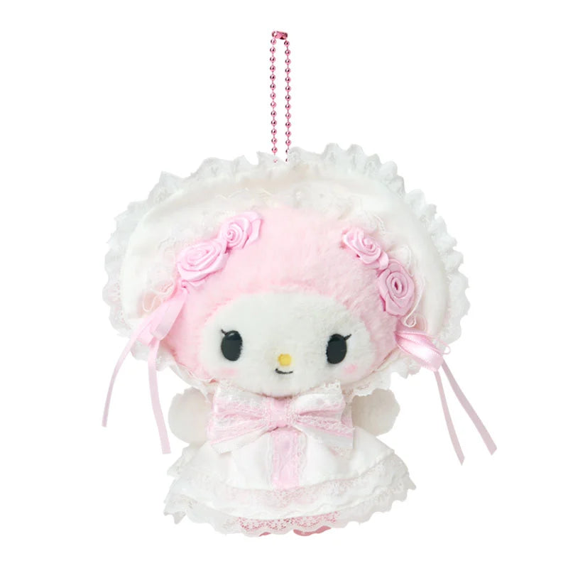SANRIO My Melody White Frill Mascot Holder Keychain
