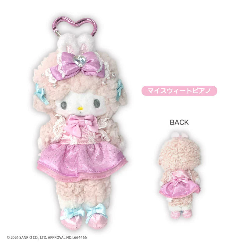 SANRIO My Sweet Piano Bunnies Ballerina Style Up Long Leg Mascot Holder Keychain