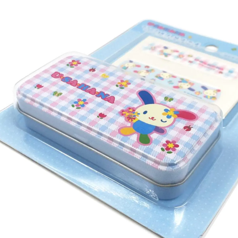 SANRIO Usahana Bandages With Tin Case (Blue)