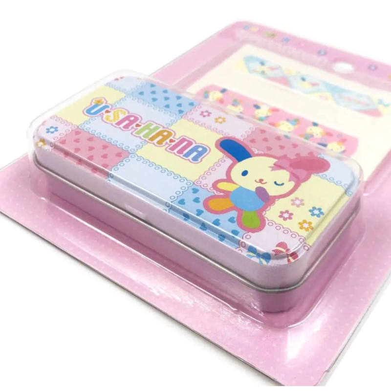 SANRIO Usahana Bandages With Tin Case (Pink)