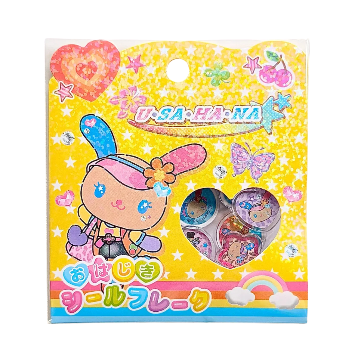 SANRIO Usahana Glass Bead Sticker Flakes