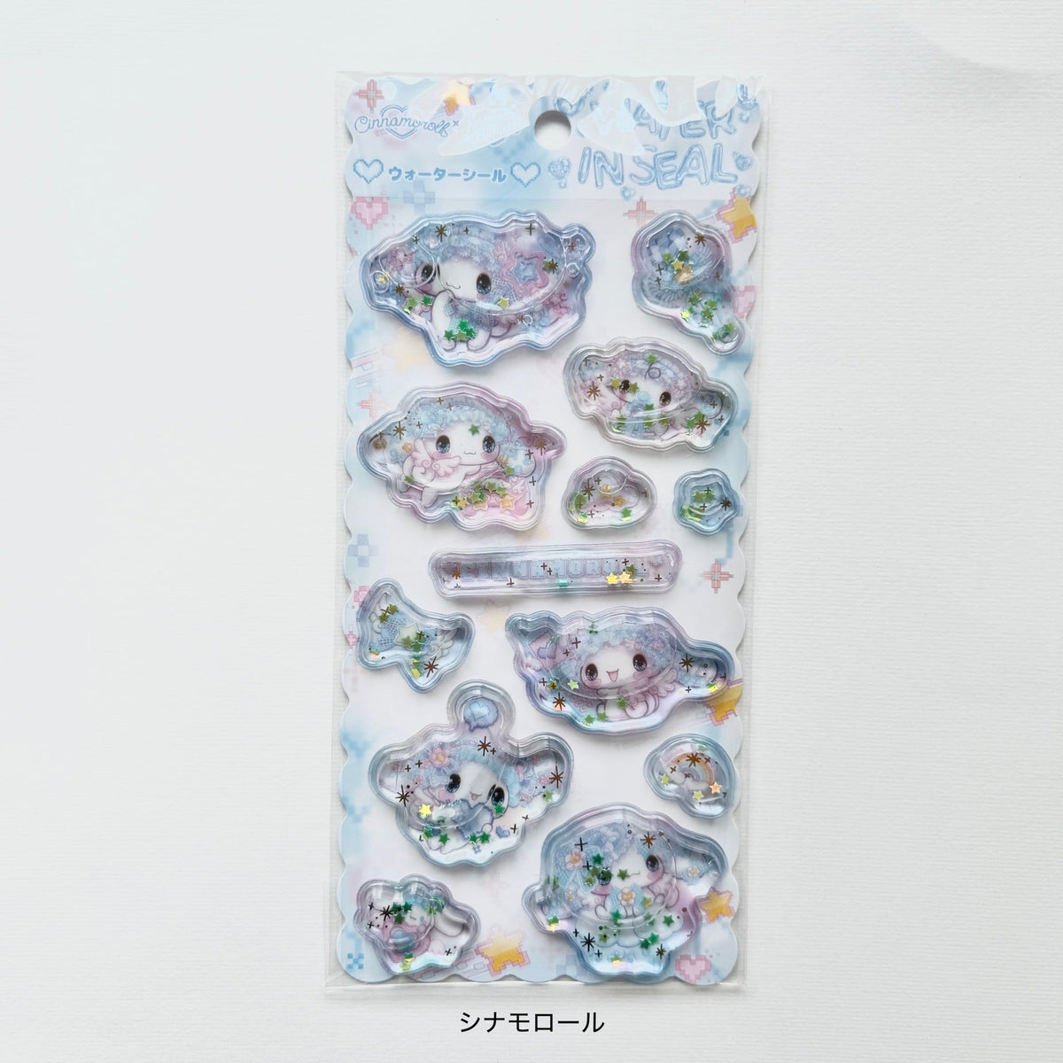 SANRIO x Amenomori Fumika Water In Seal Sequins Puffy Sticker