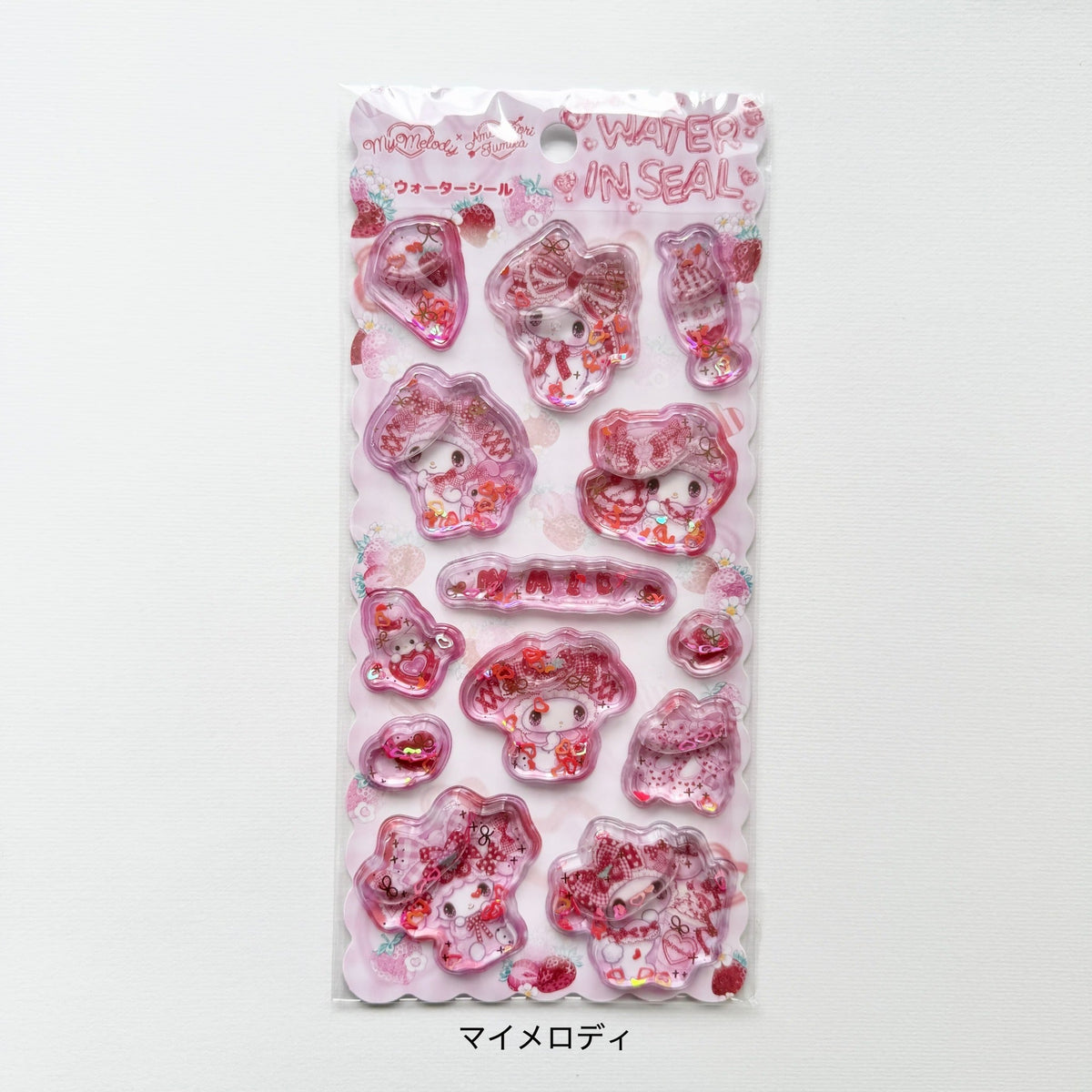 SANRIO x Amenomori Fumika Water In Seal Sequins Puffy Sticker