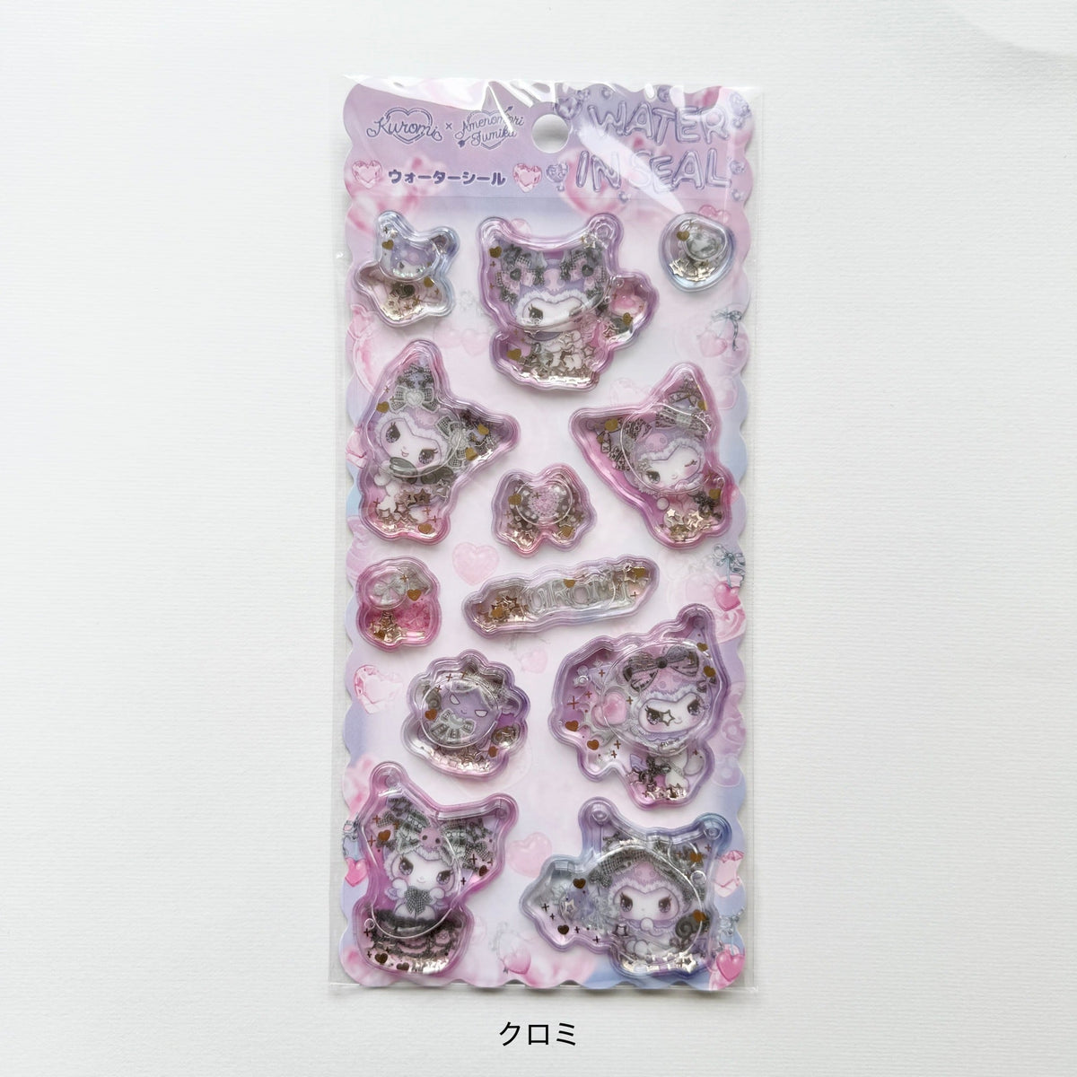 SANRIO x Amenomori Fumika Water In Seal Sequins Puffy Sticker