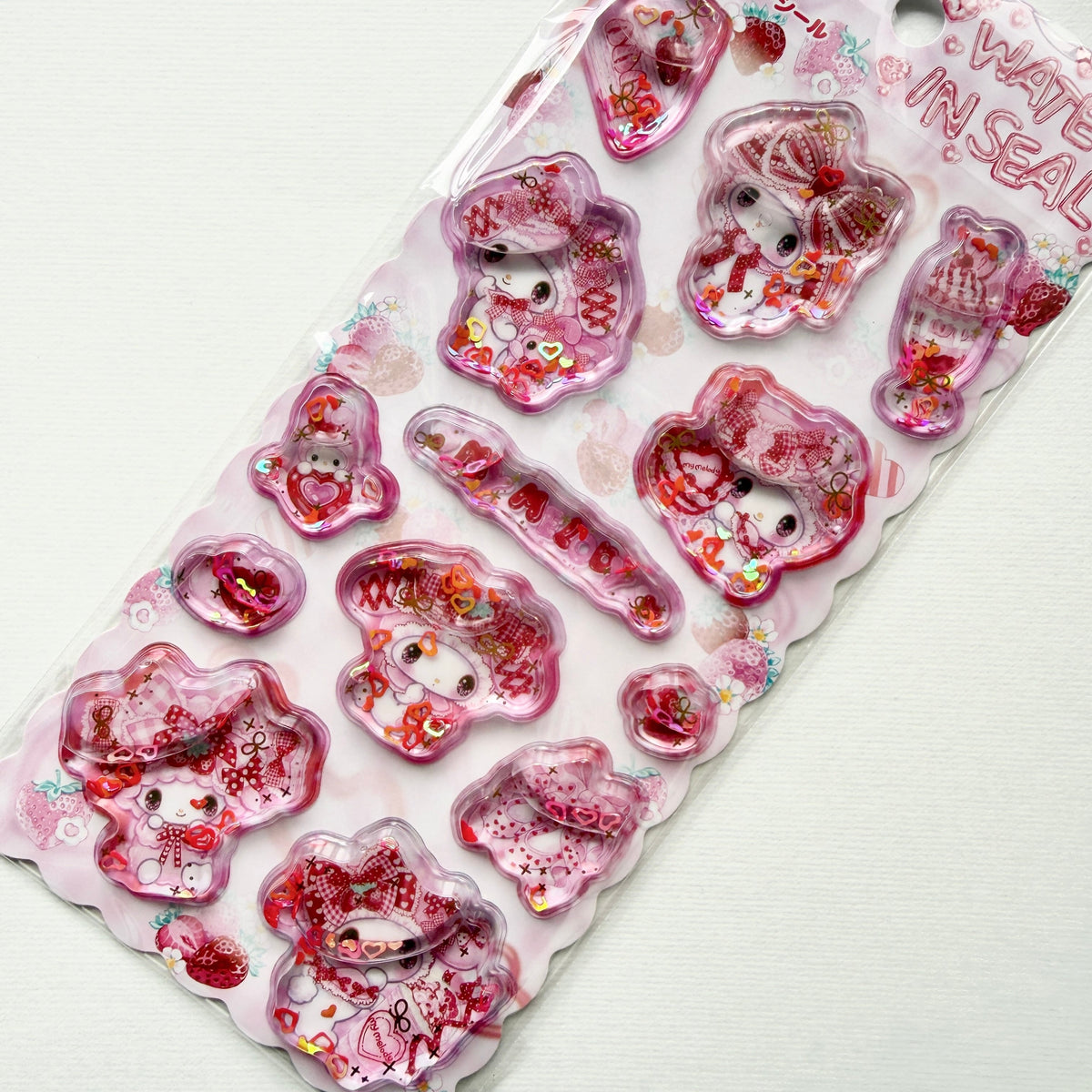 SANRIO x Amenomori Fumika Water In Seal Sequins Puffy Sticker